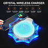 Crystal Wireless Charger Pad Mobile Phone Wireless Receiver Charging Base Universal Charge Base For Apple IOS Android