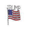crystaltrump with the usa flag word brooch pin souvenir for united states of 2020 presidential election