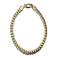 cuban link chain bracelet,  18k gold plated italian 5mm curb bangle for men women