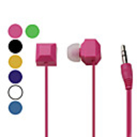 Cube Design Stereo In-Ear Earphones (Assorted Colors)