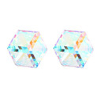 Cubic Delicate Crystal and Platinum Plated Alloy Earrings