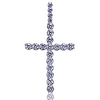 cubic zircon round cut cross silver diamond pendant for men women