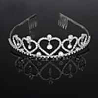 Cubic Zirconia / Rhinestone / Alloy Tiaras / Headbands / Headdress with Rhinestone / Crystal / Crystals / Rhinestones 1 Piece Wedding / Birthday Headpiece
