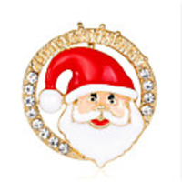 Cubic Zirconia Brooches Classic Christmas Fashion Brooch Jewelry Gold For Christmas