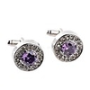 Cufflinks Elegant Brooch Jewelry White Purple For Gift Daily