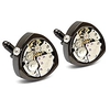 cufflinks mens triangle working watch movement wedding gift with box black