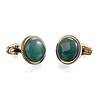 cufflinks,  natural stone 19.25mm stainless steel 316l cufflinks for tuxedo business formal shirts one pairs (green aventurine)