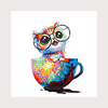 Cup Cat Oil Painting On Canvas Abstract Contemporary Art Wall Paintings Handmade Painting Home Office Decorations Canvas Wall Art Painting Rolled Canvas(No Frame)