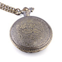 Cupreous Horse Patterned Pocket Watch