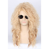 Curly 80s Wigs Blonde for Women or Men Mullet Wig Halloween Costume Wigs Fancy Party Rocker Wig miniinthebox