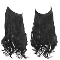 Curly Synthetic Hair Medium Length Hair Extension Weft 1pc Soft Women