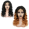 Curly Synthetic Lace Front Wig Deep T Part Natural Hairline Curly Wave Wig Heat Resistant Wigs Free Cap miniinthebox