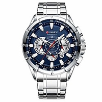 curren mens watches 3 dials chronograph luxury wrist watch for men with calendar watch