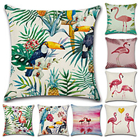 Cushion Cover 1PC Linen Soft Decorative Square Throw Pillow Cover Cushion Case Pillowcase for Sofa Bedroom 45 x 45 cm (18 x 18 Inch) Superior Quality Mashine Washable Pack of 1 miniinthebox