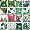 Cushion Cover 1PC Soft Decorative Square Throw Pillow Cover Cushion Case Faux Linen Pillowcase for Sofa Bedroom Superior Quality Mashine Washable Pack of 1 for Sofa Couch Bed Chair Green miniinthebox