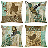 Cushion Cover 4PC Linen Soft Decorative Square Throw Pillow Cover Cushion Case Pillowcase for Sofa Bedroom 45 x 45 cm (18 x 18 Inch) Superior Quality