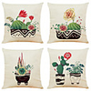 Cushion Cover 4PC Linen Soft Decorative Square Throw Pillow Cover Cushion Case Pillowcase for Sofa Bedroom 45 x 45 cm (18 x 18 Inch) Superior Quality