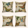 Cushion Cover 4PC Linen Soft Decorative Square Throw Pillow Cover Cushion Case Pillowcase for Sofa Bedroom 45 x 45 cm (18 x 18 Inch) Superior Quality Machine Washable