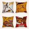 Cushion Cover 4PC Linen Soft Decorative Square Throw Pillow Cover Cushion Case Pillowcase for Sofa Bedroom 45 x 45 cm (18 x 18 Inch) Superior Quality Machine Washable