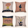 Cushion Cover 4PC Linen Soft Decorative Square Throw Pillow Cover Cushion Case Pillowcase for Sofa Bedroom 45 x 45 cm (18 x 18 Inch) Superior Quality Machine Washable