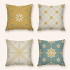 Cushion Cover 4PC Linen Soft Decorative Square Throw Pillow Cover Cushion Case Pillowcase for Sofa Bedroom 45 x 45 cm (18 x 18 Inch) Superior Quality Machine Washable
