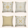 Cushion Cover 4PC Linen Soft Decorative Square Throw Pillow Cover Cushion Case Pillowcase for Sofa Bedroom 45 x 45 cm (18 x 18 Inch) Superior Quality Machine Washable