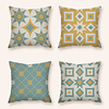 Cushion Cover 4PC Linen Soft Decorative Square Throw Pillow Cover Cushion Case Pillowcase for Sofa Bedroom 45 x 45 cm (18 x 18 Inch) Superior Quality Machine Washable