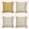 Cushion Cover 4PC Linen Soft Decorative Square Throw Pillow Cover Cushion Case Pillowcase for Sofa Bedroom 45 x 45 cm (18 x 18 Inch) Superior Quality Machine Washable