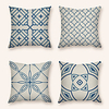 Cushion Cover 4PC Linen Soft Decorative Square Throw Pillow Cover Cushion Case Pillowcase for Sofa Bedroom 45 x 45 cm (18 x 18 Inch) Superior Quality Machine Washable