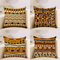 Cushion Cover 4PC Linen Soft Decorative Square Throw Pillow Cover Cushion Case Pillowcase for Sofa Bedroom 45 x 45 cm (18 x 18 Inch) Superior Quality Mashine Washable Pack of 4