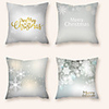 Cushion Cover 4PCS Christmas Party Decoration Christmas Gift Short Plush Soft Decorative Square Throw Pillow Cover Cushion Case Pillowcase for Sofa Bedroom 45 x 45 cm (18 x 18 Inch) Superior Quality
