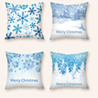 Cushion Cover 4PCS Christmas Party Decoration Christmas Gift Short Plush Soft Decorative Square Throw Pillow Cover Cushion Case Pillowcase for Sofa Bedroom 45 x 45 cm (18 x 18 Inch) Superior Quality