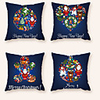 Cushion Cover 4PCS Christmas Party Decoration Christmas Gift Short Plush Soft Decorative Square Throw Pillow Cover Cushion Case Pillowcase for Sofa Bedroom 45 x 45 cm (18 x 18 Inch) Superior Quality