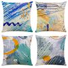 Cushion Cover 4PCS Linen Soft Decorative Square Throw Pillow Cover Cushion Case Pillowcase for Sofa Bedroom 45 x 45 cm (18 x 18 Inch) Superior Quality Machine Washable