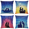 Cushion Cover 4PCS Linen Soft Decorative Square Throw Pillow Cover Cushion Case Pillowcase for Sofa Bedroom 45 x 45 cm (18 x 18 Inch) Superior Quality Machine Washable