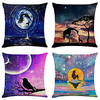 Cushion Cover 4PCS Linen Soft Decorative Square Throw Pillow Cover Cushion Case Pillowcase for Sofa Bedroom 45 x 45 cm (18 x 18 Inch) Superior Quality Machine Washable