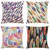 Cushion Cover 4PCS Linen Soft Decorative Square Throw Pillow Cover Cushion Case Pillowcase for Sofa Bedroom 45 x 45 cm (18 x 18 Inch) Superior Quality Machine Washable