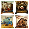 Cushion Cover 4PCS Linen Soft Decorative Square Throw Pillow Cover Cushion Case Pillowcase for Sofa Bedroom 45 x 45 cm (18 x 18 Inch) Superior Quality Machine Washable