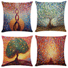 Cushion Cover 4PCS Linen Soft Decorative Square Throw Pillow Cover Cushion Case Pillowcase for Sofa Bedroom 45 x 45 cm (18 x 18 Inch) Superior Quality Machine Washable
