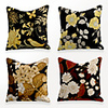 Cushion Cover 4PCS Linen Soft Decorative Square Throw Pillow Cover Cushion Case Pillowcase for Sofa Bedroom 45 x 45 cm (18 x 18 Inch) Superior Quality Mashine Washable Chinese Style Beauty Flowers
