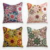 Cushion Cover 4PCS Linen Soft Decorative Square Throw Pillow Cover Cushion Case Pillowcase for Sofa Bedroom 45 x 45 cm (18 x 18 Inch) Superior Quality Mashine Washable Colorful Floral Printed
