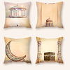 Cushion Cover 4PCS Ramadan Short Plush Soft Decorative Square Throw Pillow Cover Cushion Case Pillowcase for Sofa Bedroom 45 x 45 cm (18 x 18 Inch) Superior Quality Machine Washable