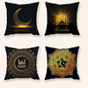 Cushion Cover 4PCS Ramadan Short Plush Soft Decorative Square Throw Pillow Cover Cushion Case Pillowcase for Sofa Bedroom 45 x 45 cm (18 x 18 Inch) Superior Quality Machine Washable
