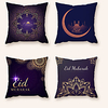 Cushion Cover 4PCS Ramadan Short Plush Soft Decorative Square Throw Pillow Cover Cushion Case Pillowcase for Sofa Bedroom 45 x 45 cm (18 x 18 Inch) Superior Quality Machine Washable