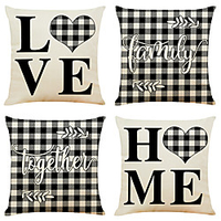 Cushion Cover 4PCS Short Plush Soft Decorative Square Throw Pillow Cover Cushion Case Pillowcase for Sofa Bedroom 45 x 45 cm (18 x 18 Inch) Superior Quality Machine Washable