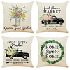 Cushion Cover 4PCS Short Plush Soft Decorative Square Throw Pillow Cover Cushion Case Pillowcase for Sofa Bedroom 45 x 45 cm (18 x 18 Inch) Superior Quality Machine Washable