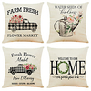 Cushion Cover 4PCS Short Plush Soft Decorative Square Throw Pillow Cover Cushion Case Pillowcase for Sofa Bedroom 45 x 45 cm (18 x 18 Inch) Superior Quality Machine Washable