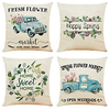 Cushion Cover 4PCS Short Plush Soft Decorative Square Throw Pillow Cover Cushion Case Pillowcase for Sofa Bedroom 45 x 45 cm (18 x 18 Inch) Superior Quality Machine Washable