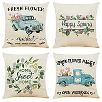 Cushion Cover 4PCS Short Plush Soft Decorative Square Throw Pillow Cover Cushion Case Pillowcase for Sofa Bedroom 45 x 45 cm (18 x 18 Inch) Superior Quality Machine Washable