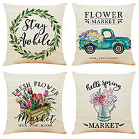 Cushion Cover 4PCS Short Plush Soft Decorative Square Throw Pillow Cover Cushion Case Pillowcase for Sofa Bedroom 45 x 45 cm (18 x 18 Inch) Superior Quality Machine Washable